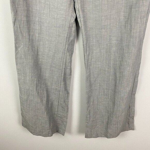 Banana Republic Martin Fit Linen Blend Flare Pants Size 14 Gray - Picture 3 of 11